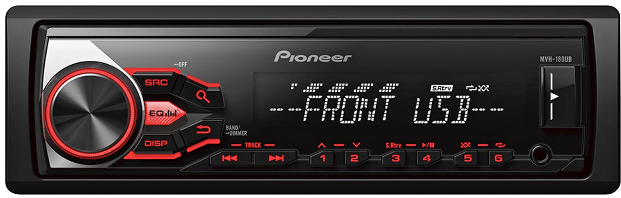 Autorradio - Pioneer MVH-180UB, Radio RDS, USB y AUX IN
