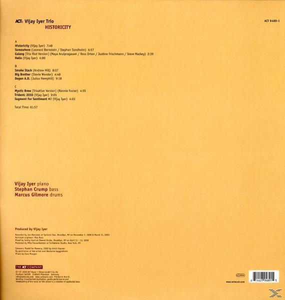Vijay Iyer - Historicity  - (Vinyl)