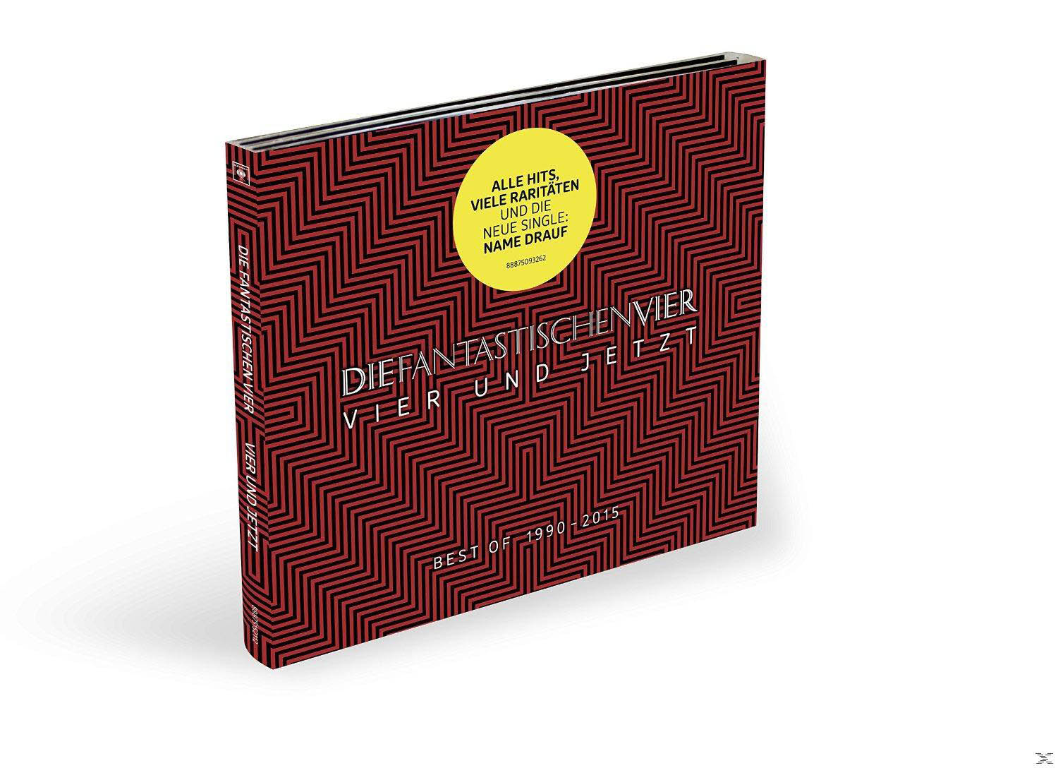Albumcover mit rotem und schwarzem Zickzackmuster und dem Titel 'Die Fantastischen Vier'.
