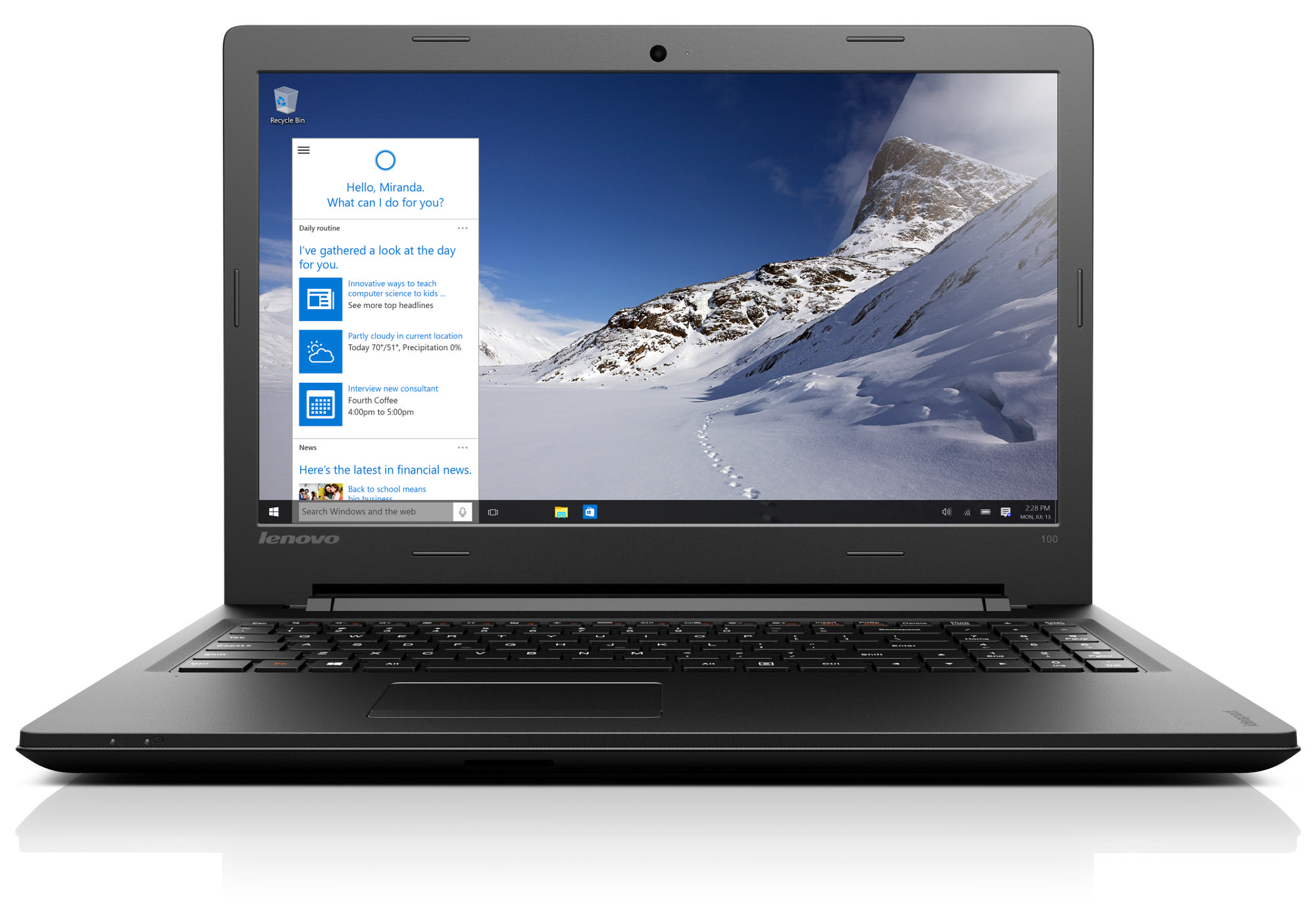 LENOVO IdeaPad 100 15.6" Ekran i5-5200U 4GB 500GB GeForce 920M 2GB Laptop 80QQ009KTX