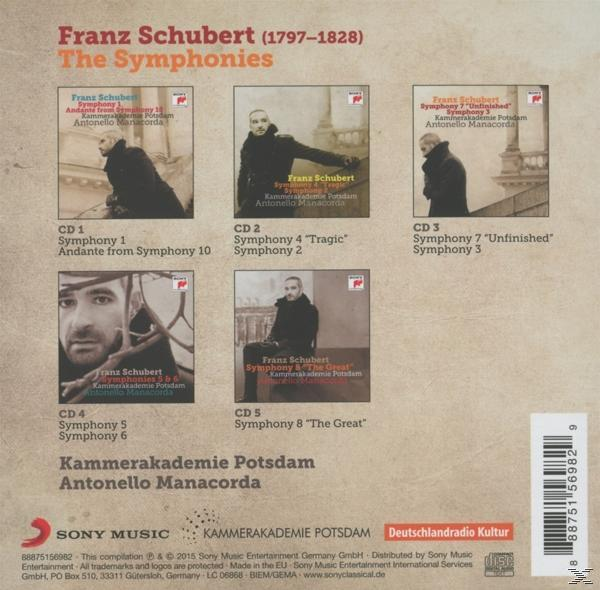 Kammerakademie Potsdam - Schubert: Sinfonien 1-8  - (CD)