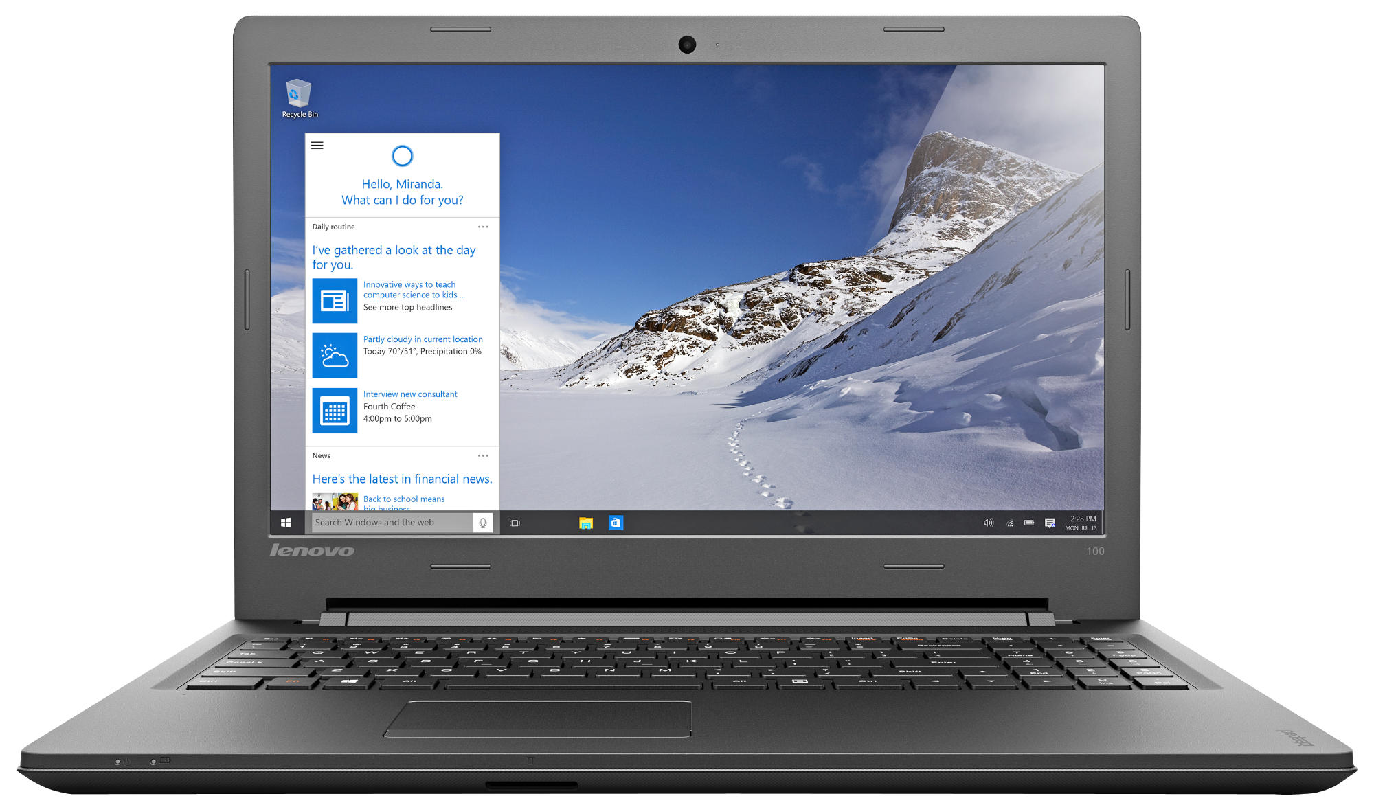 LENOVO IdeaPad 100 15.6" Ekran i5-5200U 4GB 500GB GeForce 920M 2GB Laptop 80QQ009KTX
