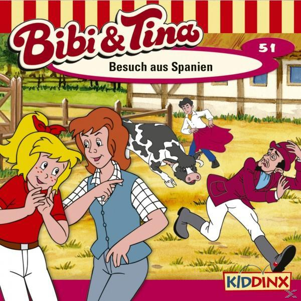 Cartoonbild von zwei Mädchen und anderen Figuren. Eine Kuh rennt. Der Titel ist auf Deutsch. Der Hintergrund ist eine Farm.