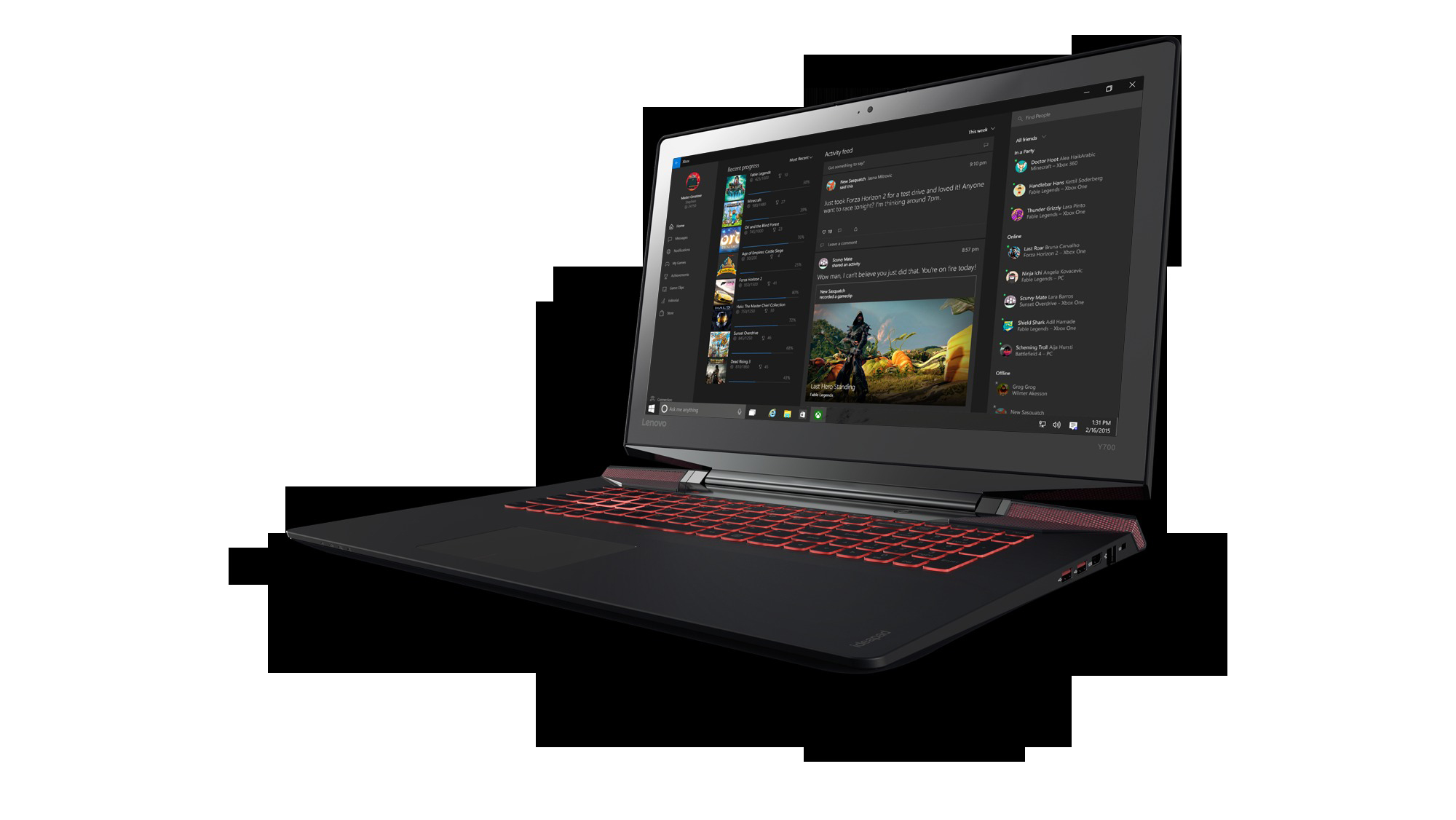LENOVO Y700 - 17,3 Zoll - Intel® Core™ i7 i7-6700HQ - 16 GB - 1 TB - NVIDIA GeForce® GTX 960 - Windows 10 (64 Bit)