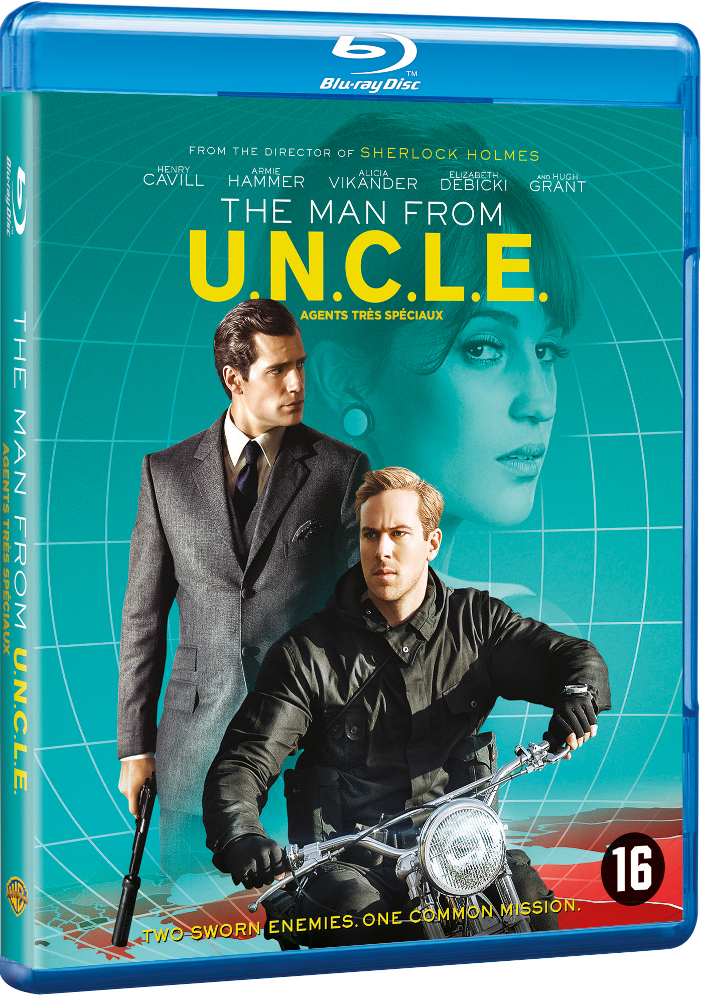 Couverture Blu-ray de 'The Man From U.N.C.L.E.' avec des acteurs et le titre du film.