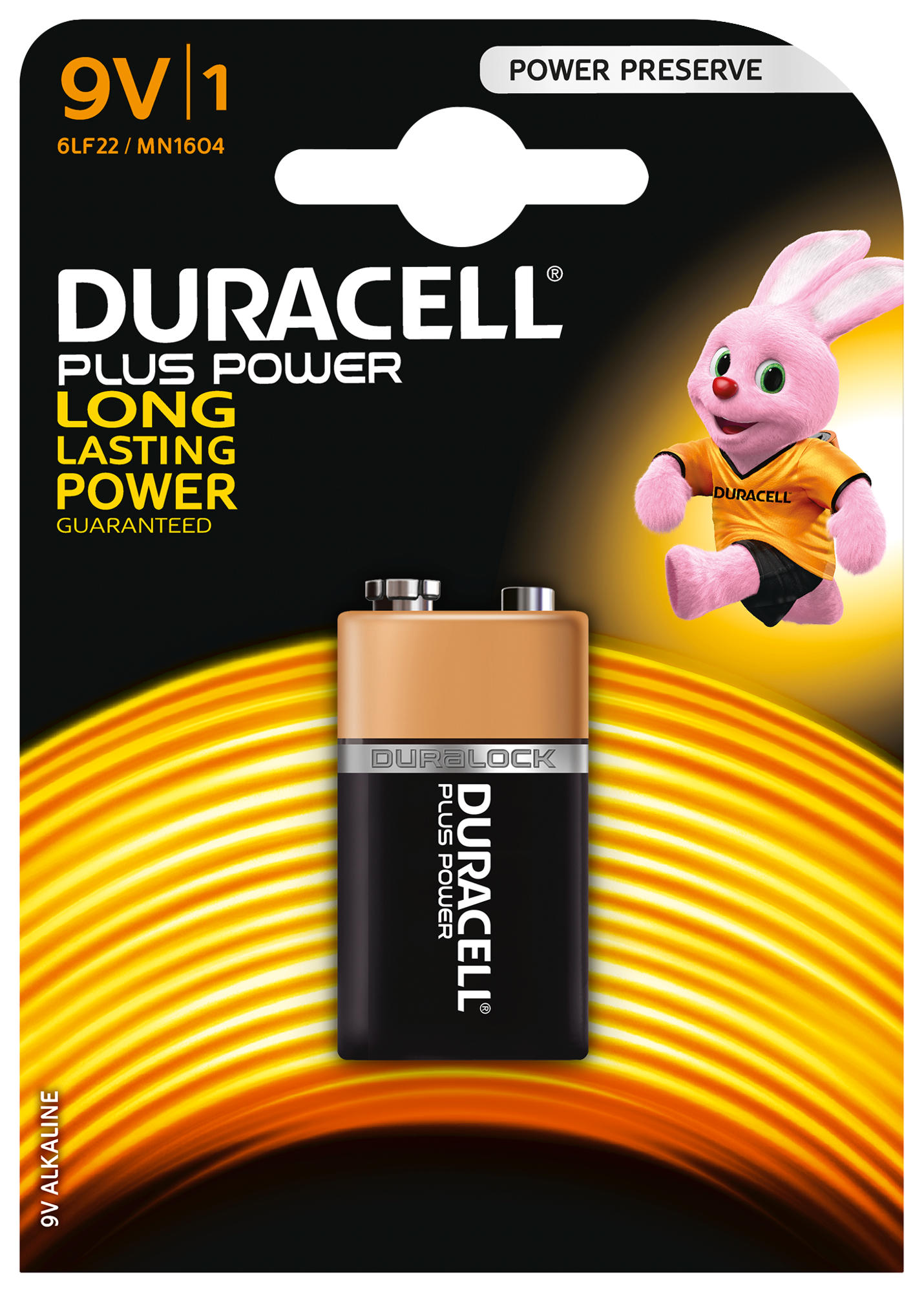 Pila 9V - Duracell Plus Power 6F22