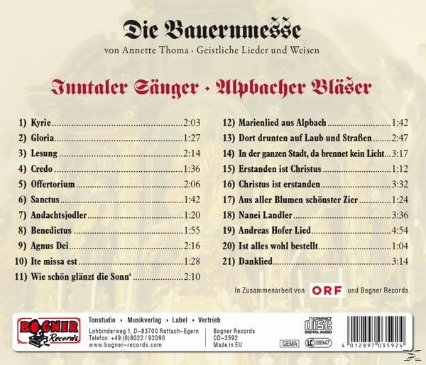 Inntaler Sänger - Die Bauernmesse von Annette Thoma  - (CD)