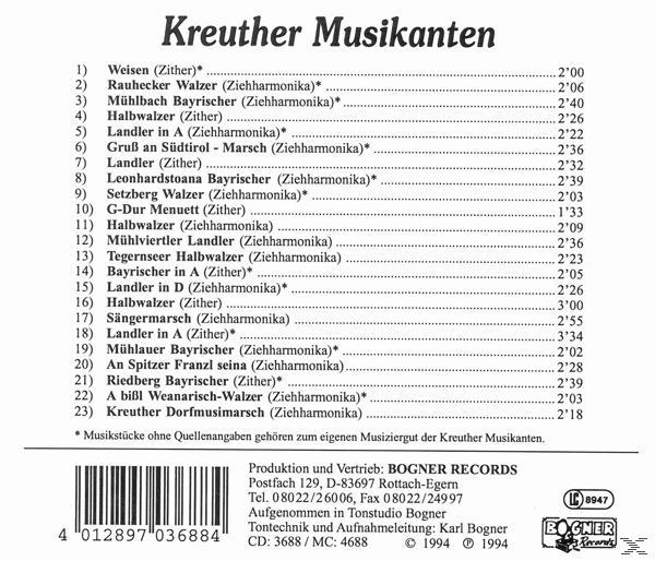 (CD) - - Musikanten Instrumental Kreuther