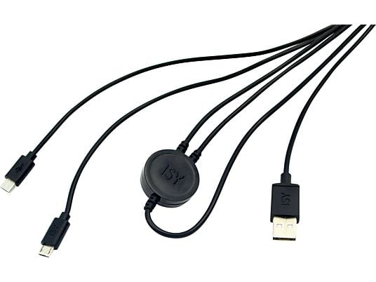 ISY IC-601 - Câble PS4 pour charge simultanée (Noir)