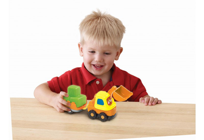 VTECH 80-183904 Flitzer Bagger & Anhänger, Mehrfarbig