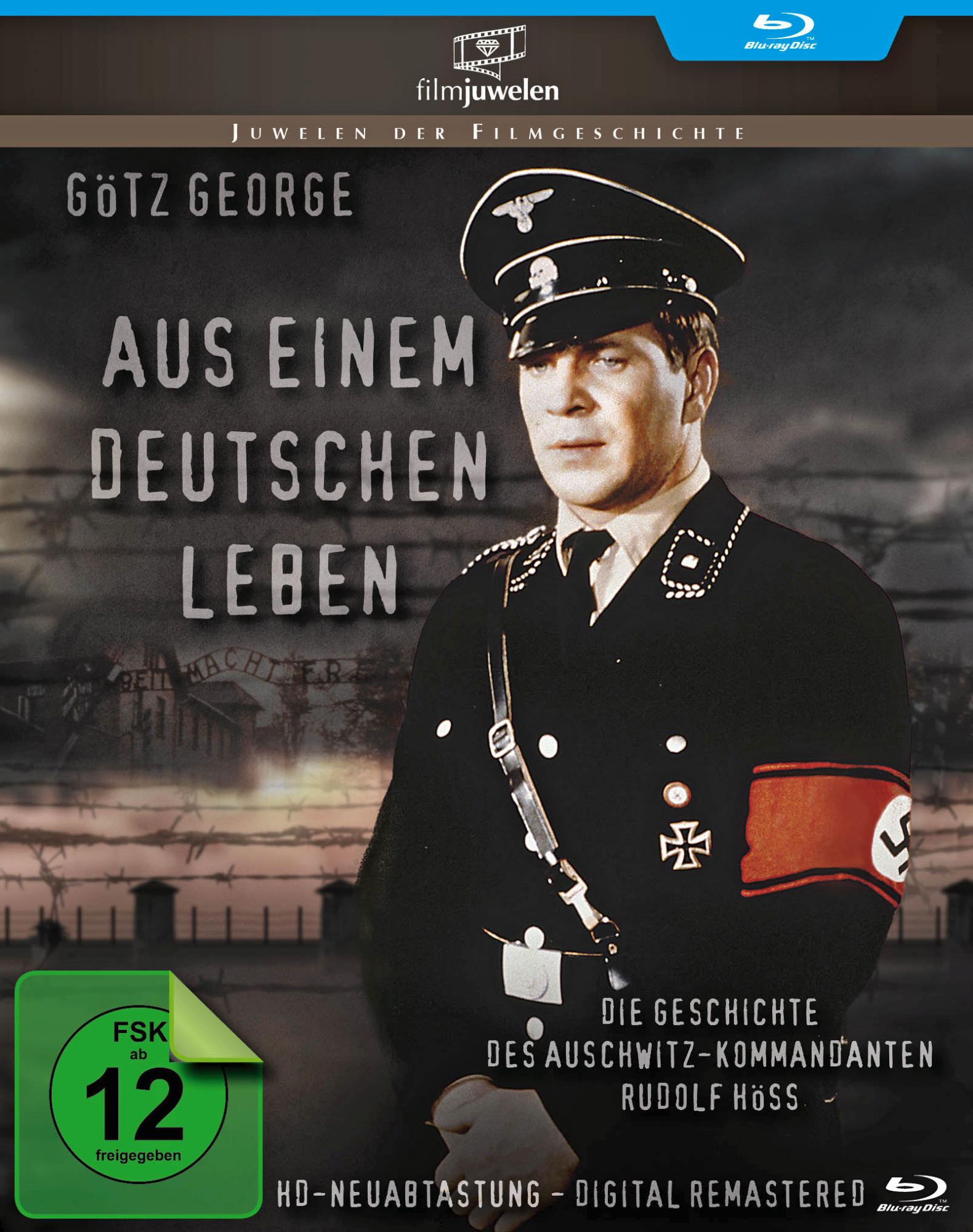 DVD-Cover für 'Aus Einem Deutschen Leben'. Ein Mann in Nazi-Uniform. Text auf Deutsch.