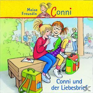 Buchcover mit zwei Mädchen, die einen Brief lesen, einem Tisch, einer Bank und bunten Rucksäcken.