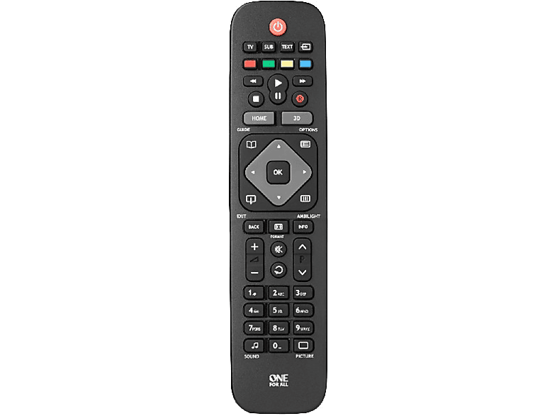 Mando a distancia - One For All URC1913, Para televisores Philips