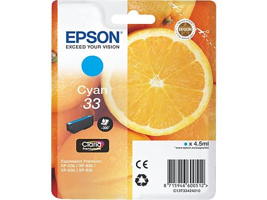 EPSON C13T33424010 - Tintenpatrone (Cyan)