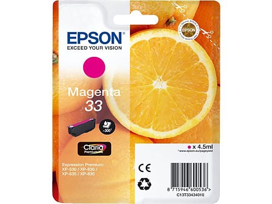 EPSON C13T33434012 - Tintenpatrone (Magenta)
