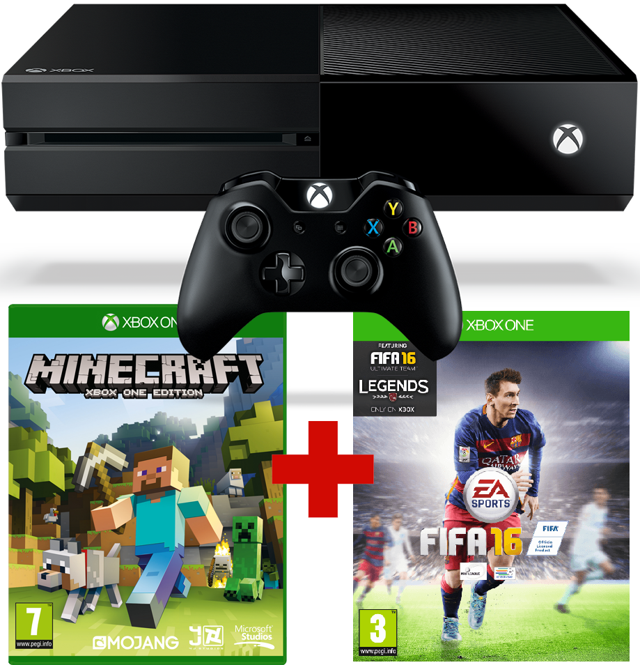 MICROSOFT Xbox One 500 GB + Fifa 16 + Minecraft NL
