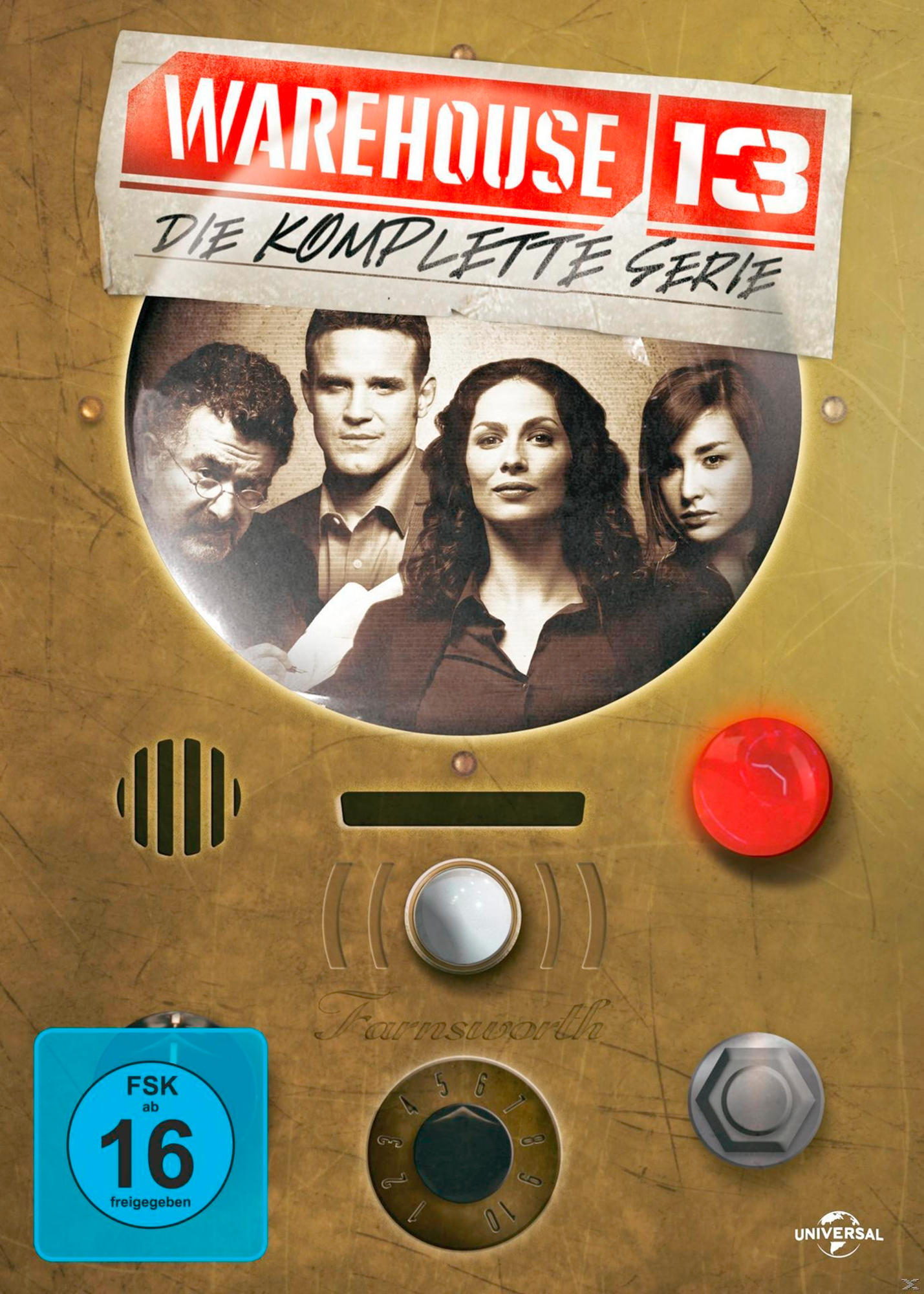 DVD-Hülle mit Schauspielern und Serientitel. Der Hintergrund ist goldfarben gestaltet.
