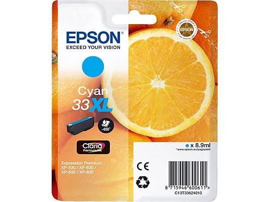 EPSON C13T33624010 - Tintenpatrone (Cyan)