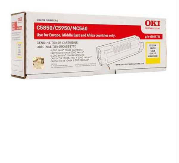 OKI 43865741 6000 Sayfa Kapasiteli Sarı Toner