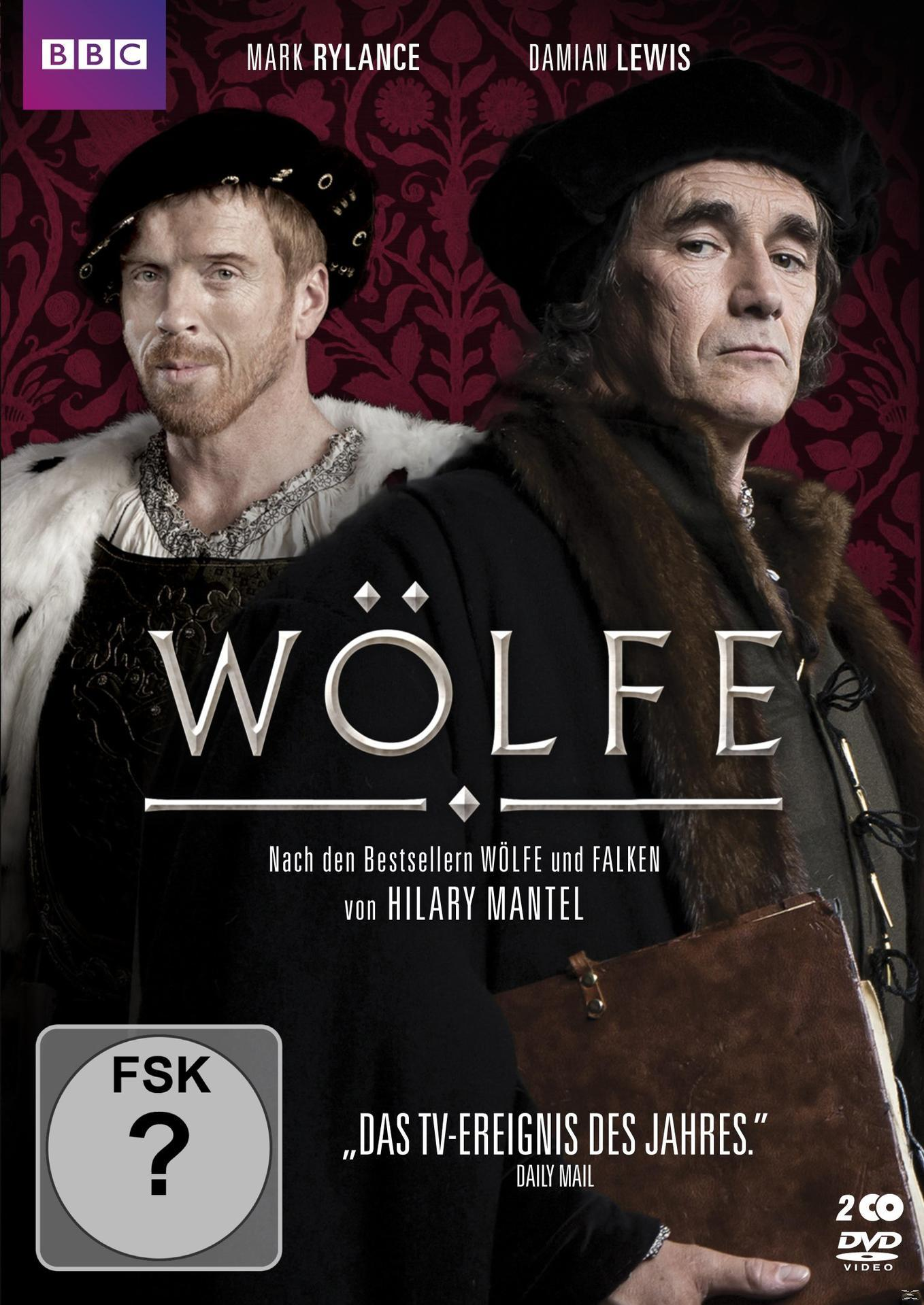 DVD-Cover für die Show 'Wolfe' mit zwei Männern in historischer Kleidung.