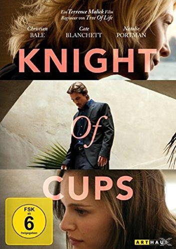 Film-DVD-Cover. Mit Christian Bale, Cate Blanchett und Natalie Portman. Titel: Knight of Cups.