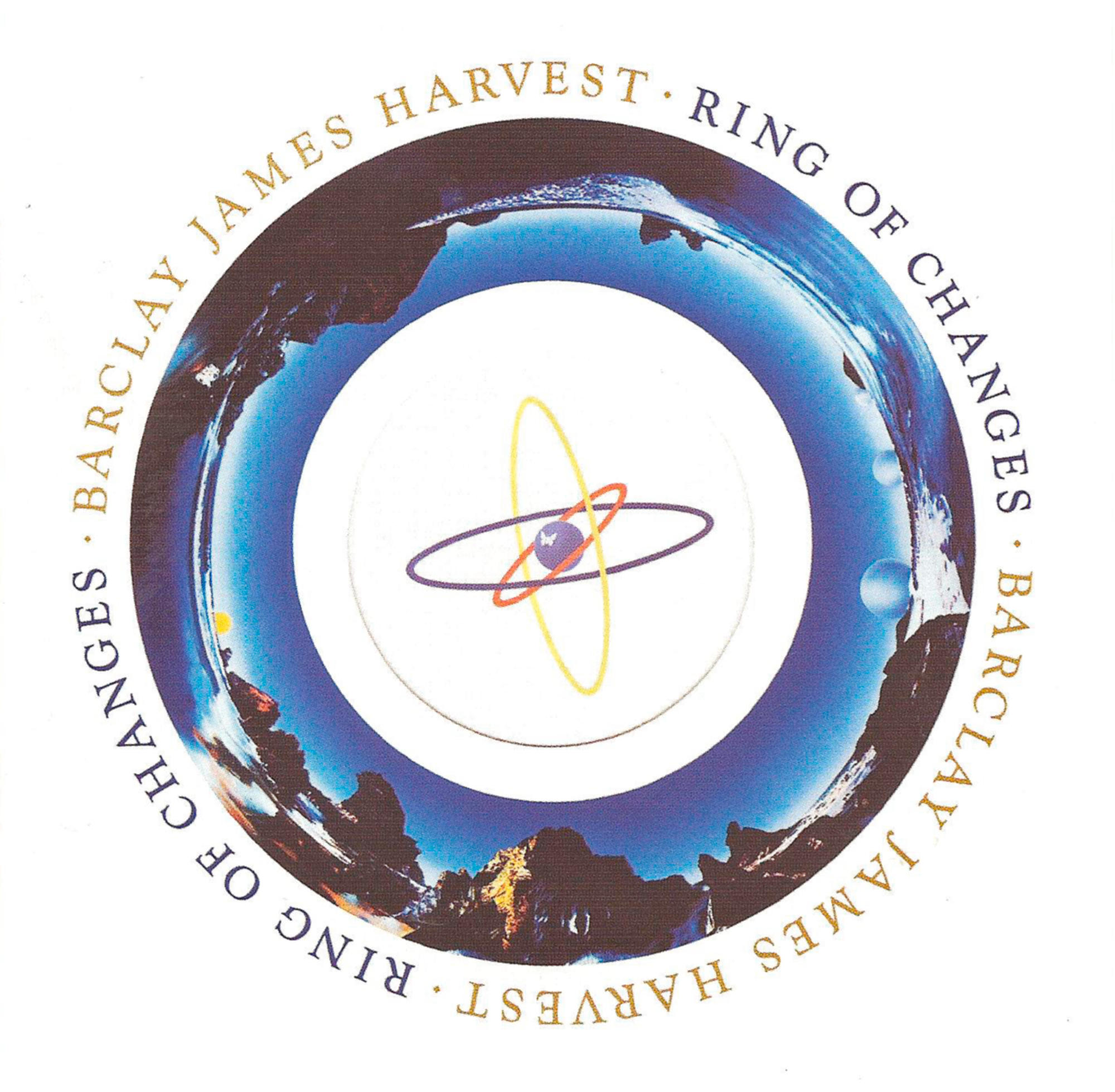 Albumcover mit einem blau-weißen Design. Die Worte „Ring of Changes“ stehen auf dem Cover.
