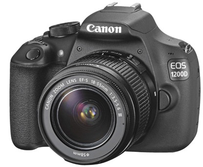 CANON EOS 1200D + Eyefi Speicherkarte Spiegelreflexkamera, , , 18-55 mm, 75-300 mm (III USM) Objektiv, Schwarz