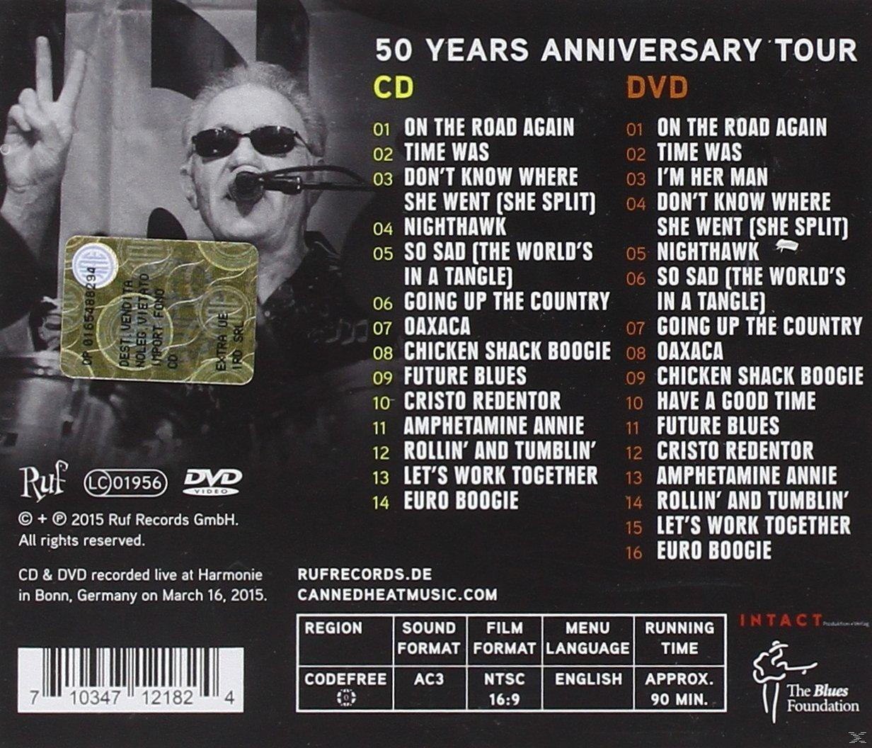 Canned Heat DVD-Cover. Mann spielt Mundharmonika, Trackliste, Text. Schwarz-Weiß-Bild.