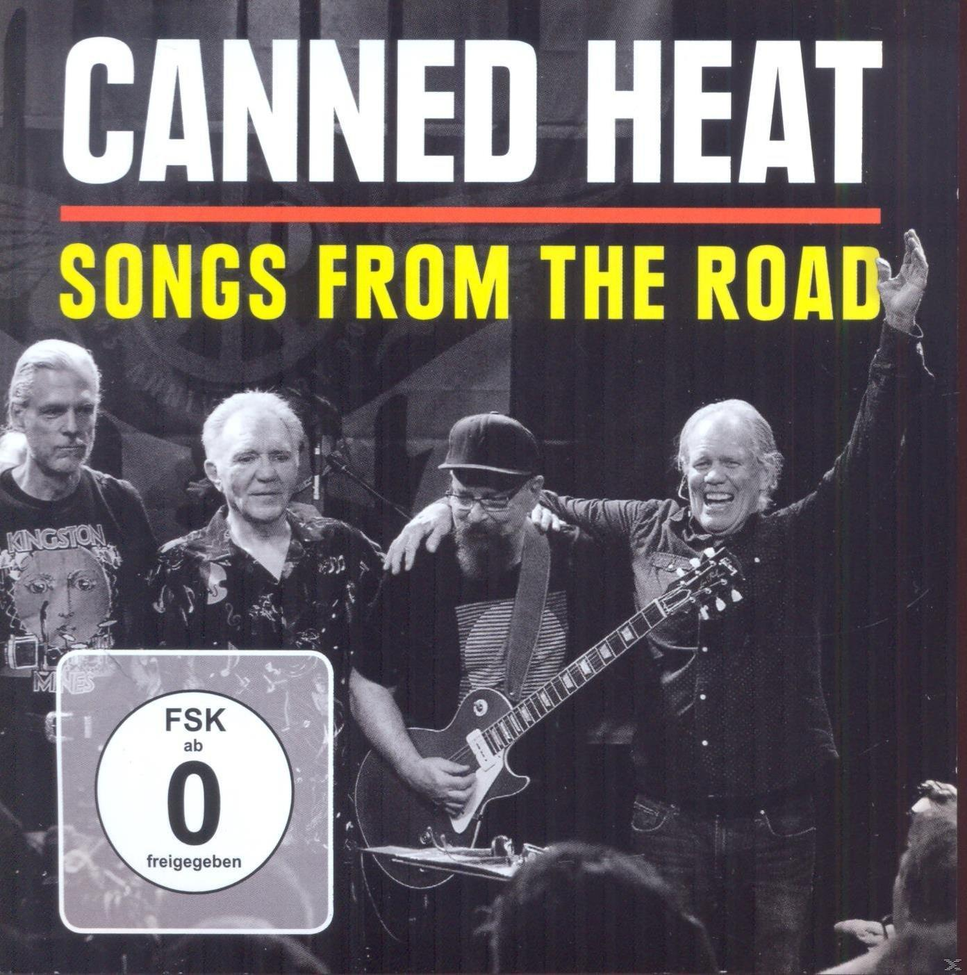Canned Heat Albumcover. Vier Männer auf der Bühne mit Instrumenten, einer singt, und ein FSK-Logo.