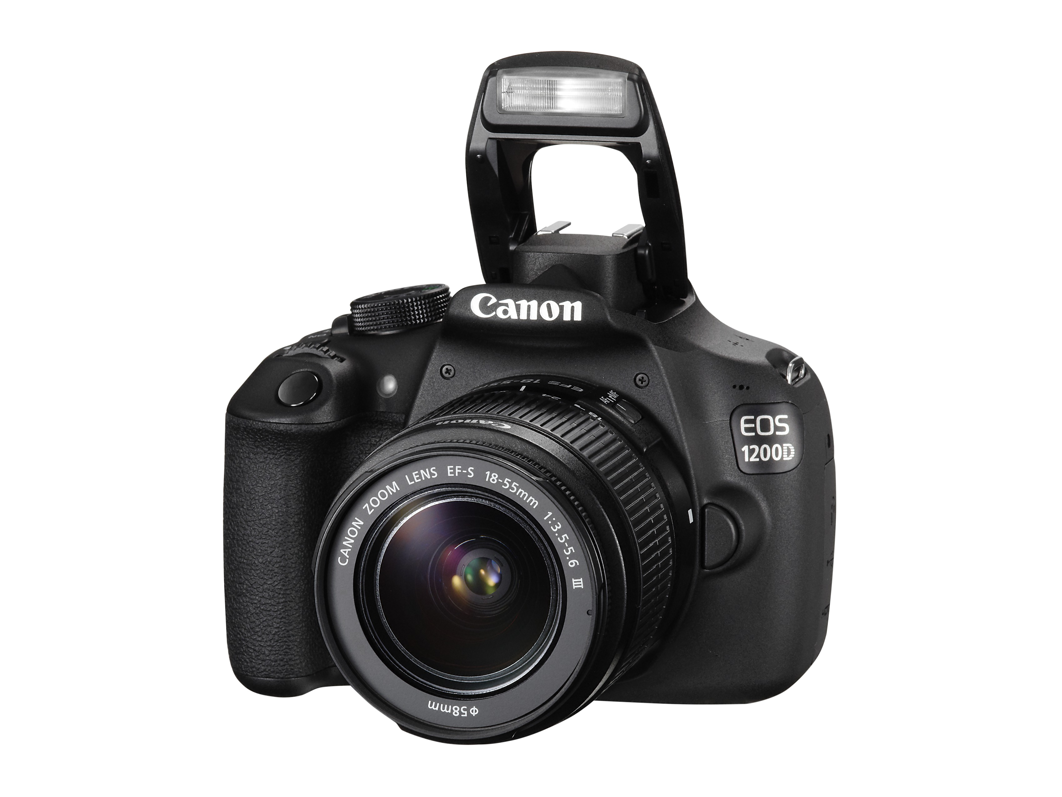 CANON EOS 1200D + Eyefi Speicherkarte Spiegelreflexkamera, , , 18-55 mm, 75-300 mm (III USM) Objektiv, Schwarz