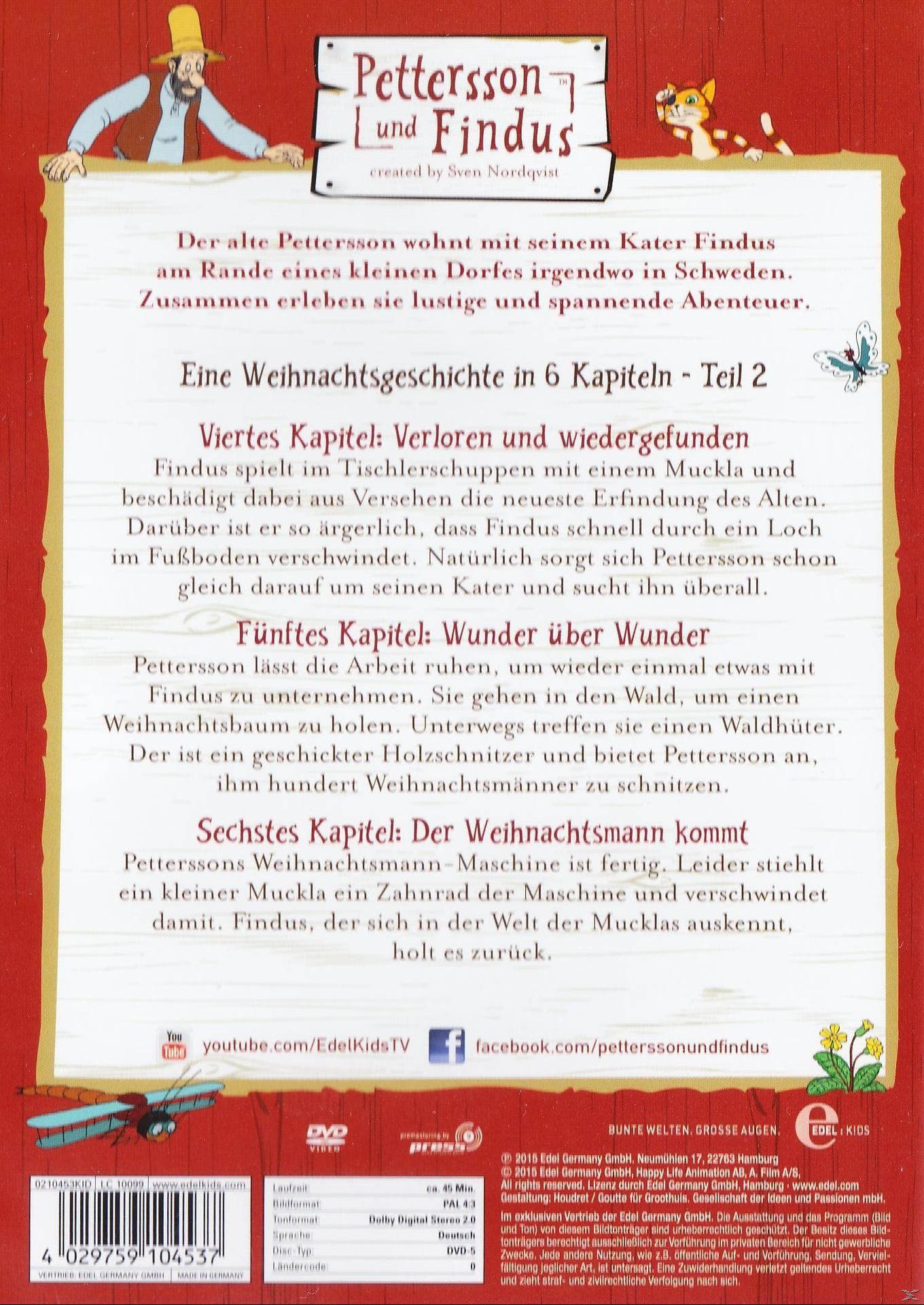 Rückseite einer DVD mit deutschem Text, einschließlich Kapiteltiteln und einer Cartoon-Illustration.