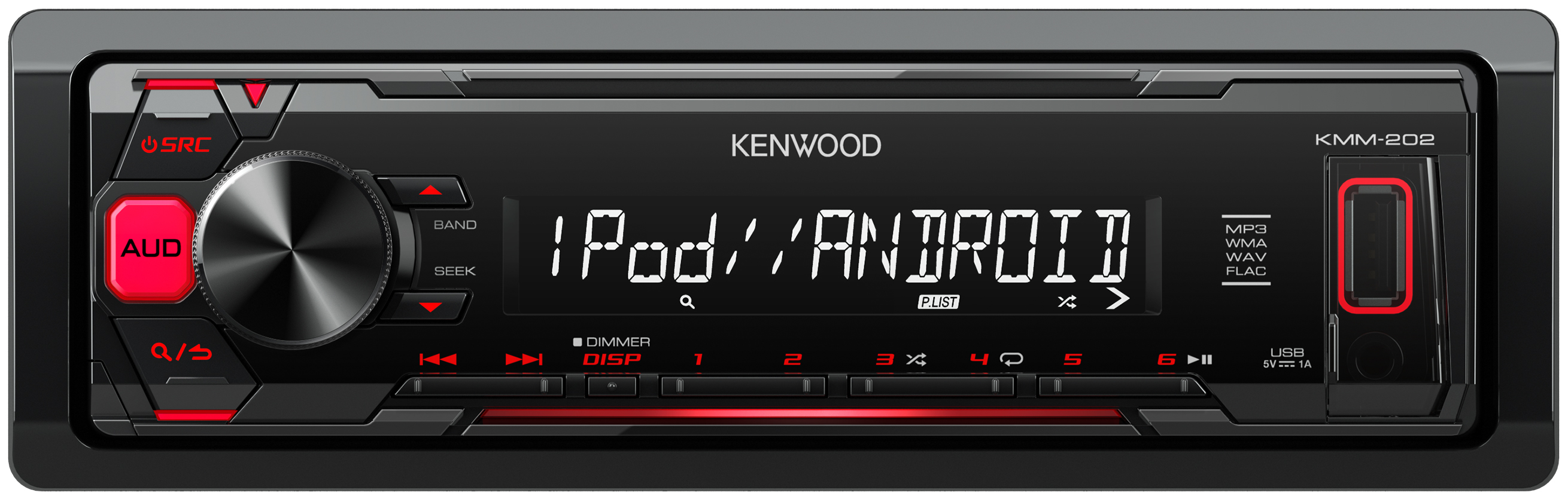 KENWOOD KMM-202 Autoradio 1 DIN, 50 Watt