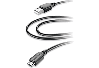 CELLULAR-LINE Micro-USB-datakabel 2M Zwart