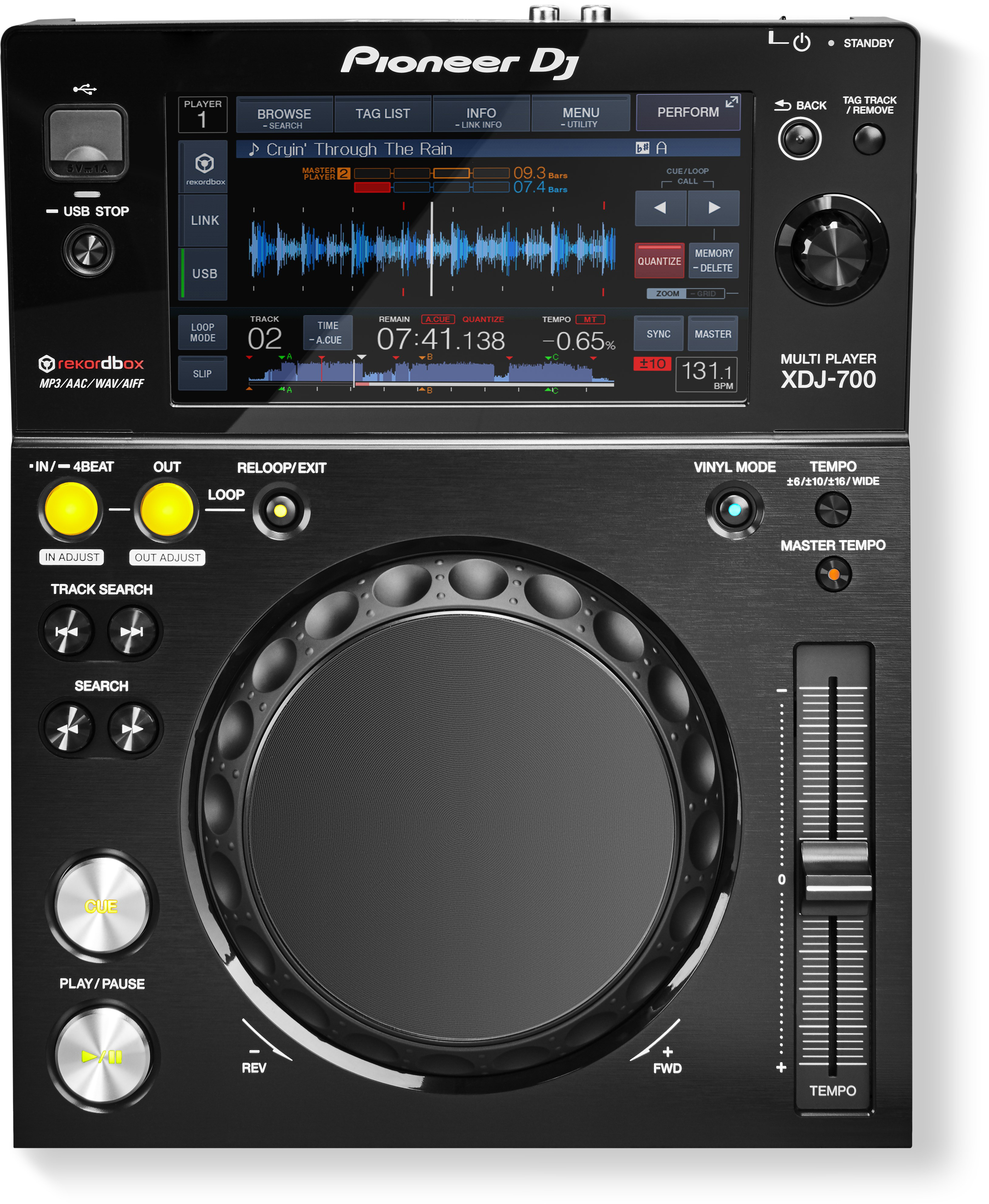 PIONEER DJ XDJ-700 Einzel-USB-Player, Schwarz