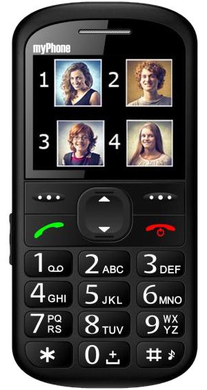 MYPHONE Halo 2 fekete nyomógombos kártyafüggetlen mobiltelefon