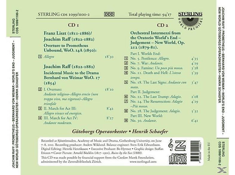 Thumbnail - Goteborgs Operaorkester, Henrik Schaefer - Orchesterwerke (CD)