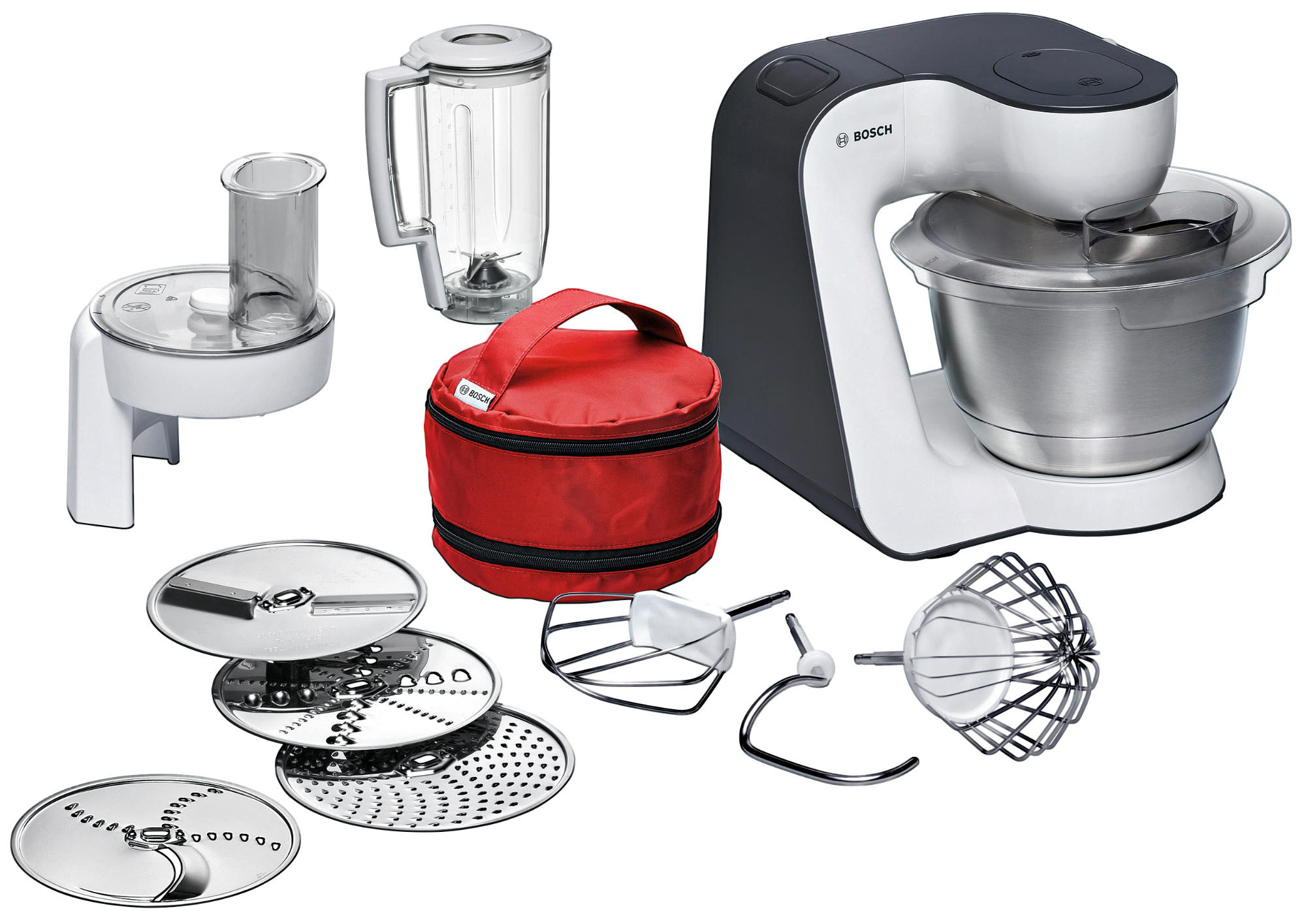 BOSCH MUM50E32DE Küchenmaschine Weiß (Rührschüsselkapazität: 3,9 l, 800 Watt)