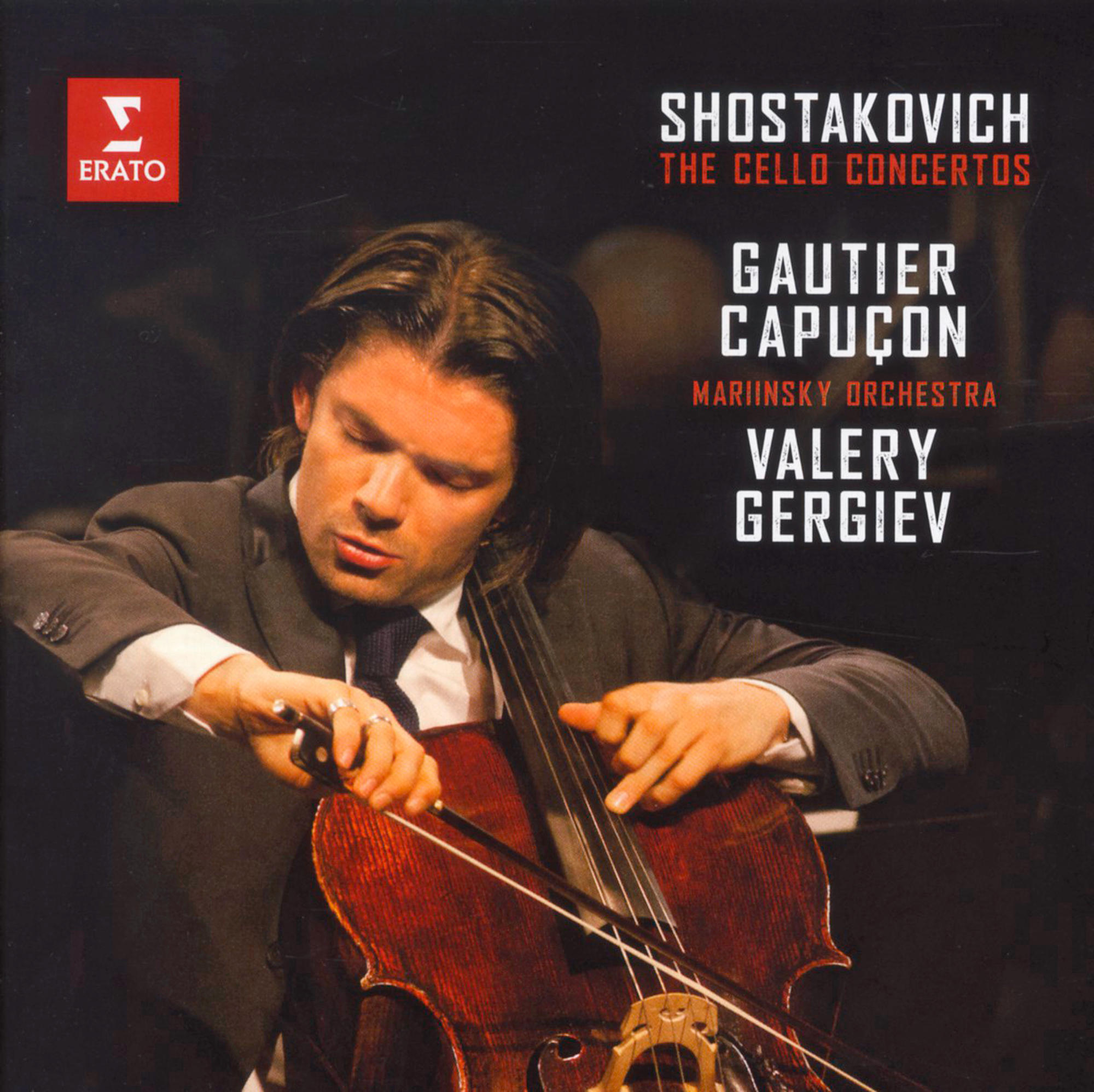 Shostakovics gordonkaversenyeinek borítója. Gautier Capuçon, Mariinszkij Zenekar.