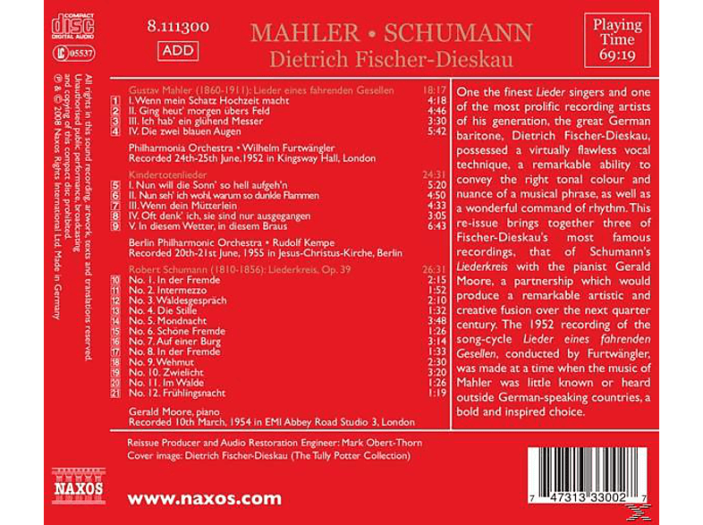 Thumbnail - Dietrich Fischer-Dieskau - Kindertotenlieder/Liederkreis/+ (CD)