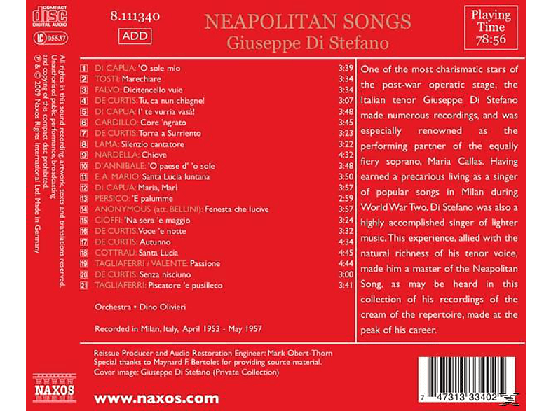 Thumbnail - Giuseppe Di Stefano - Neapolitanische Lieder (CD)