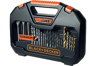 BLACK+DECKER A7187 100 részes fúró-csavarozó titánium tartozék készlet