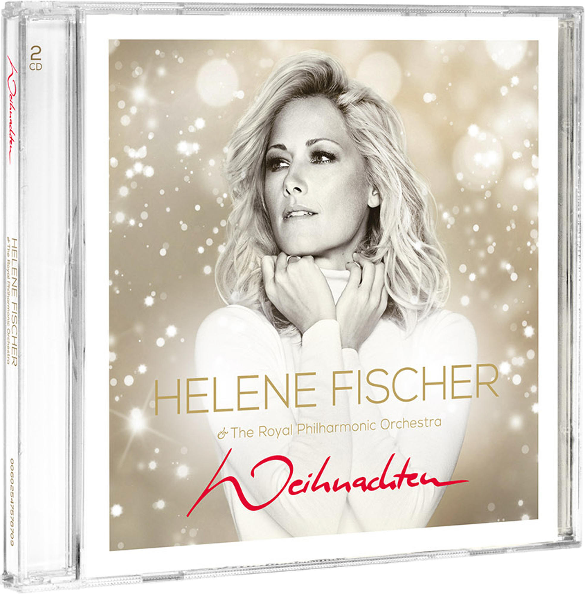 Albumcover von Helene Fischer. Sie blickt nach oben, mit Albumtitel und schneebedecktem Hintergrund.
