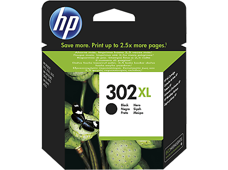 HP Nr. 302XL, schwarz (F6U68AE) Tintenpatrone