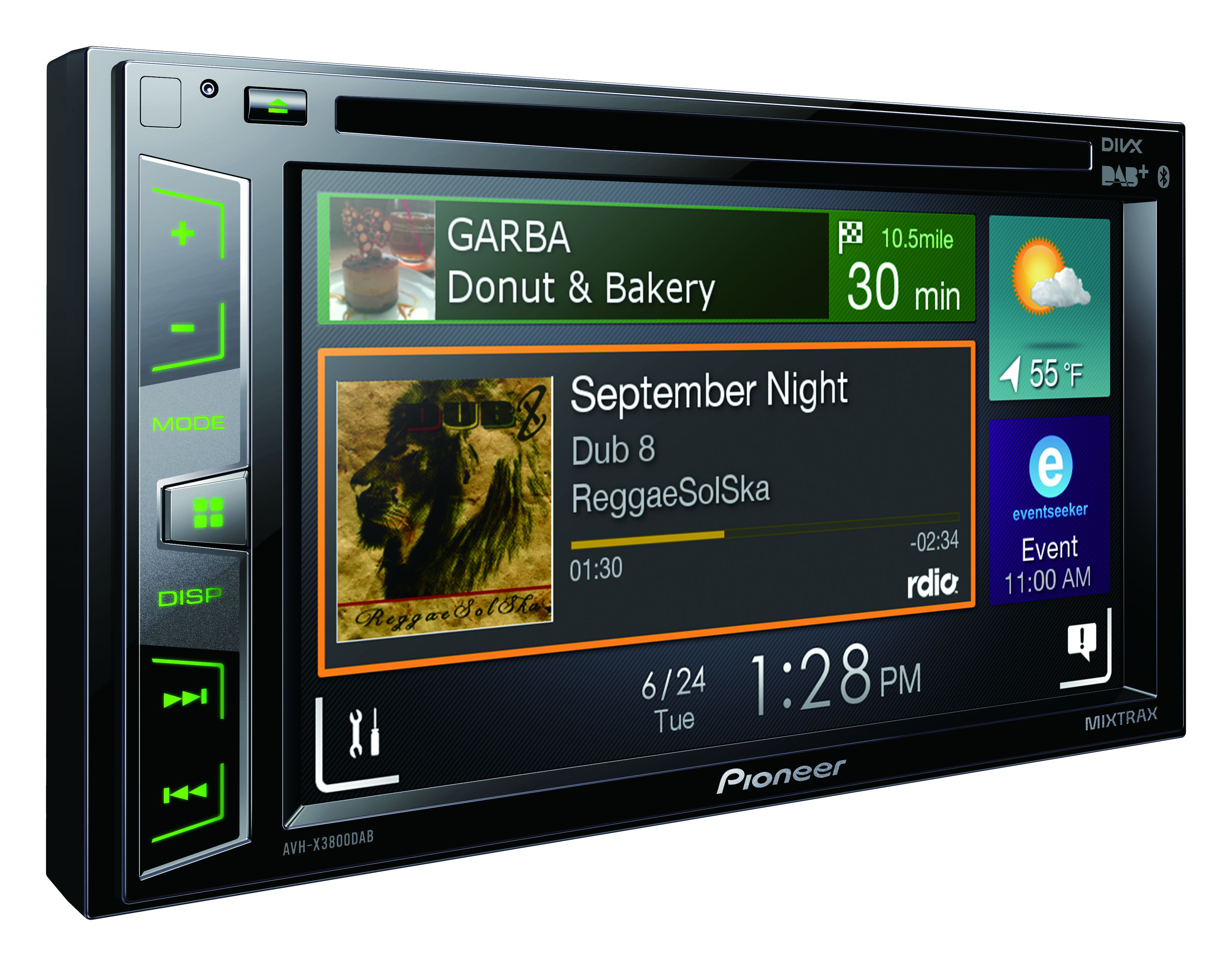 PIONEER AVH-X3800DAB Moniceiver 2 DIN (Doppel-DIN), 50 Watt