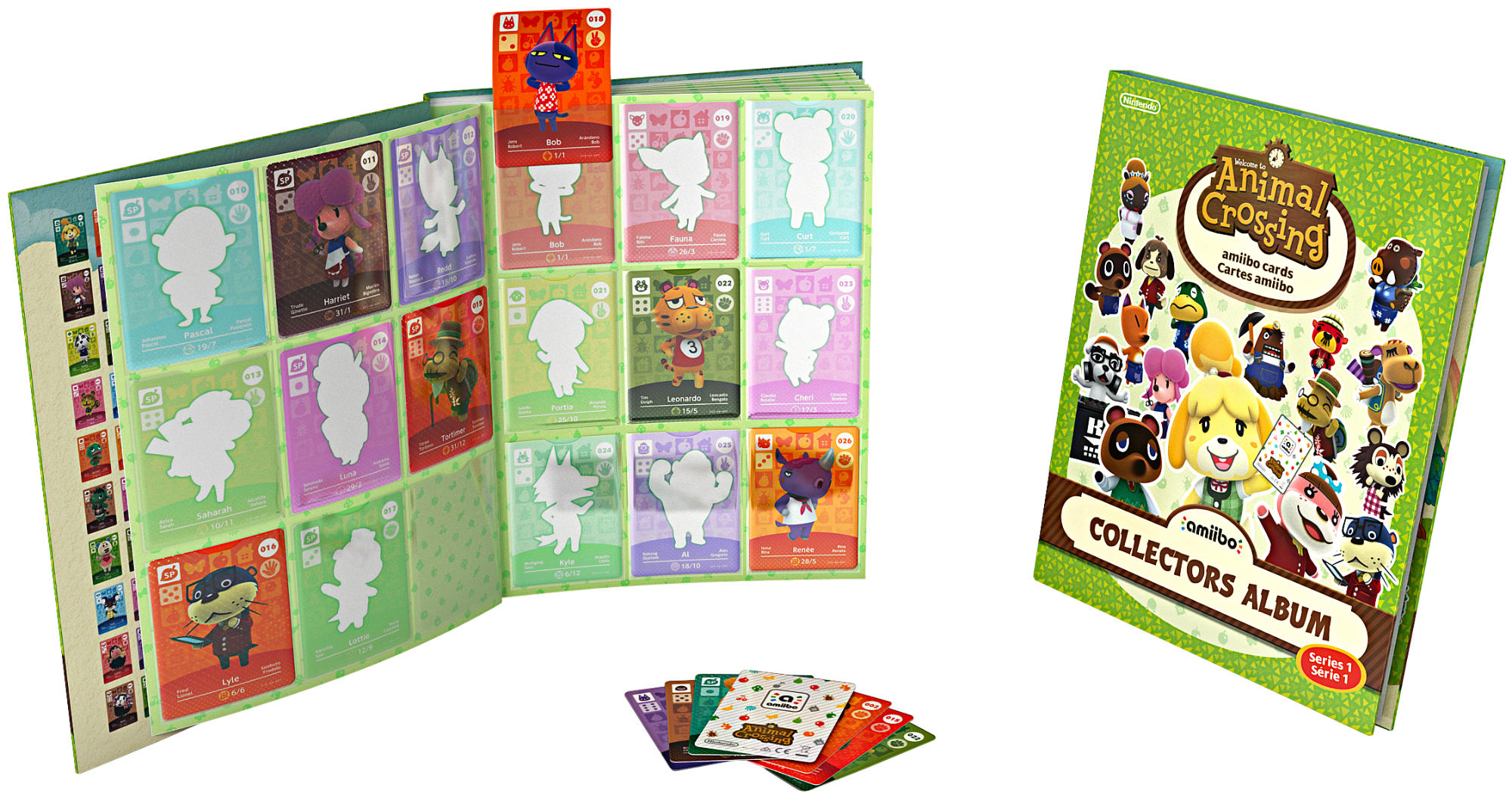 AMIIBO Animal Crossing amiibo-Karten Sammelalbum inkl. 3 Karten Sammelalbum
