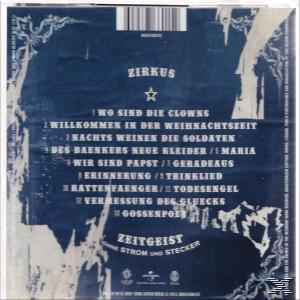 CD-Cover mit blauem Hintergrund und weißem Text. Songtitel und Credits sind aufgelistet.
