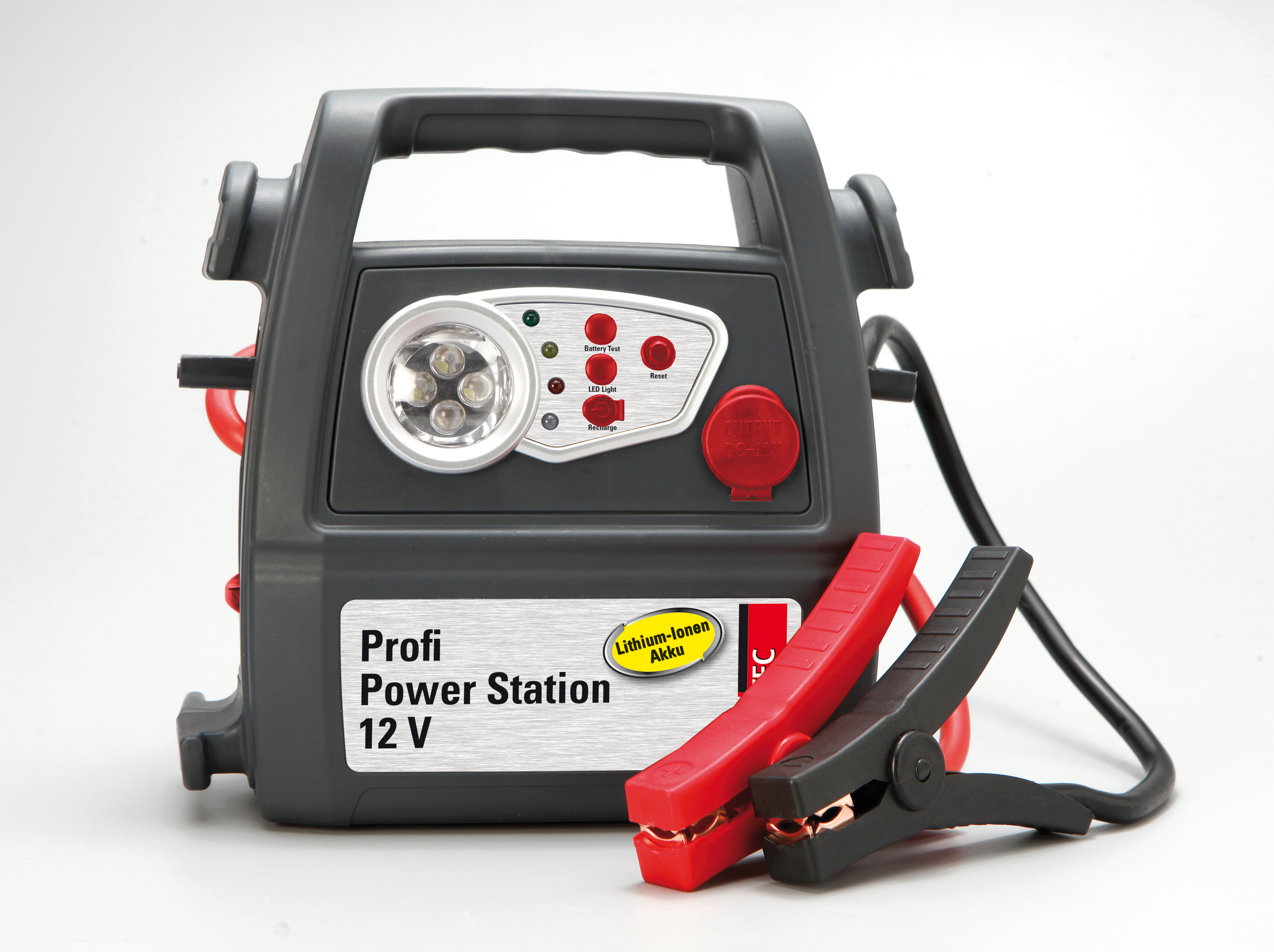 UNITEC 77955 Power Station Lithium-Ionen mit Kompressor Ladegerät, Grau