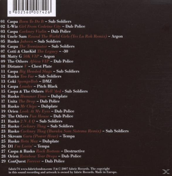 Rusko & Caspa - Fabric Live 37  - (CD)
