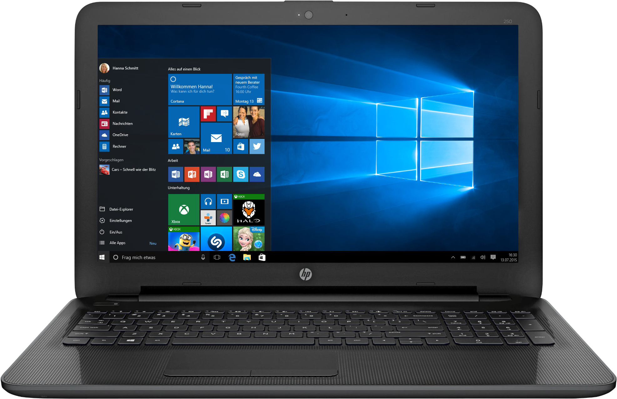 HP 250 G4 (T6N65EA) Notebook, Intel® Core™ i5-5200U Prozessor
(3M Cache, bis zu 2.70 GHz), 4 GB, 500 GB HDD
