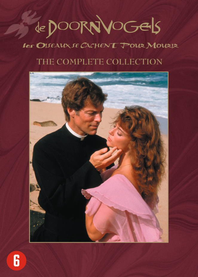 DVD-hoes: Een stel op het strand. Tekst: de Doornvogels...